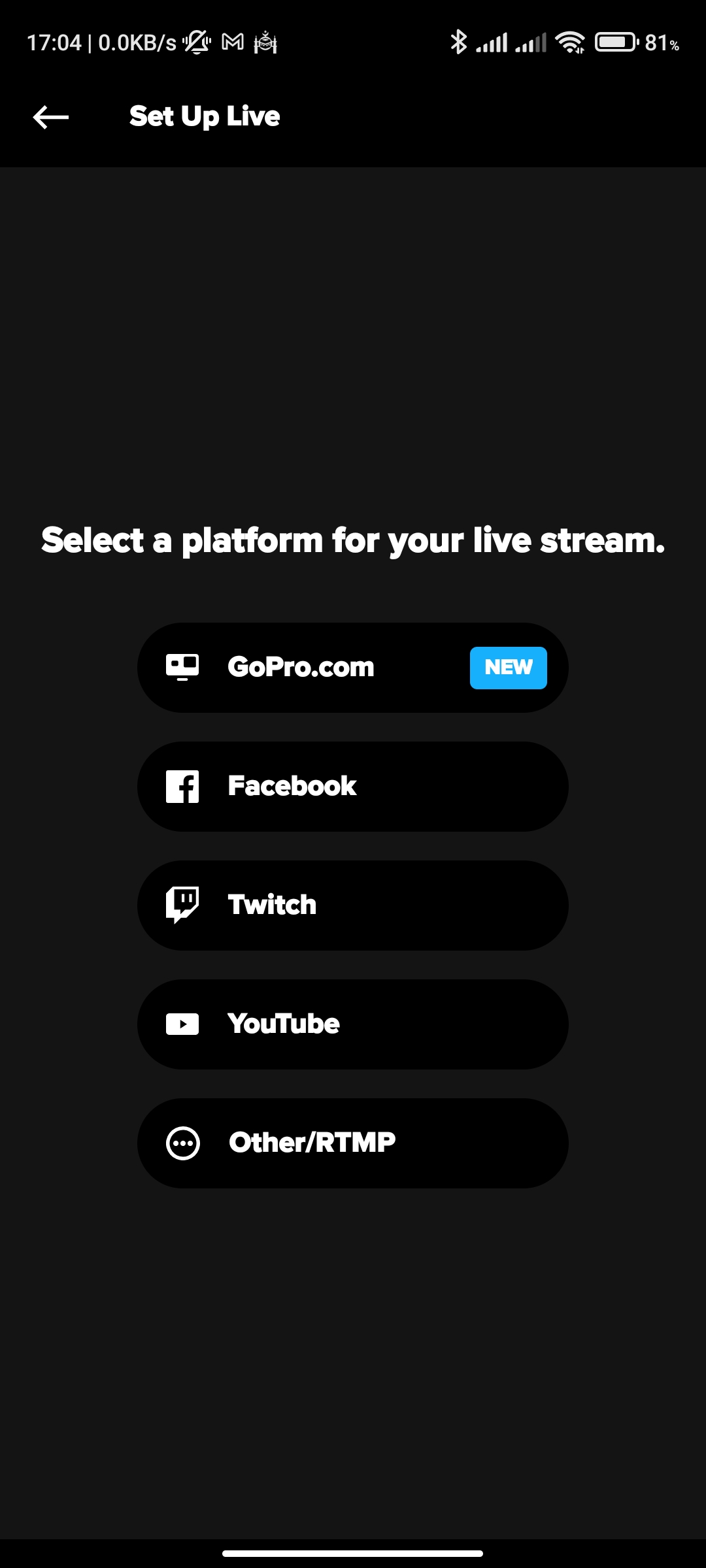 GoPro RTMP