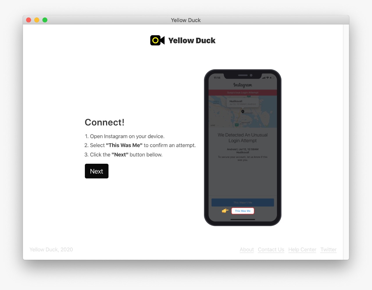 Halaman Permission YellowDuck