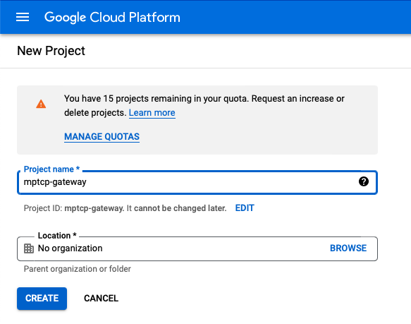 Create Project